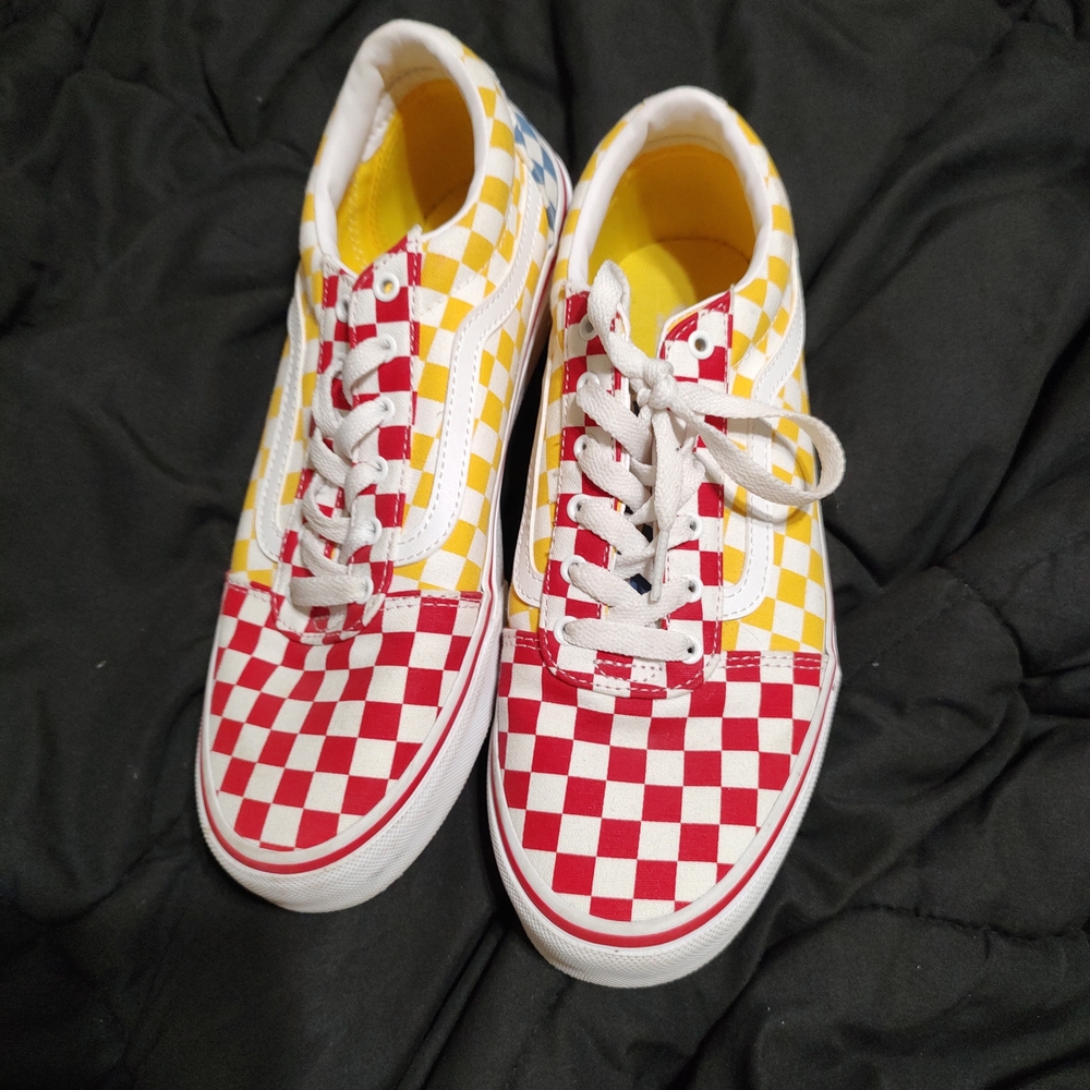Colorful Checkered Kids Sneakers